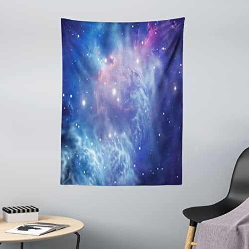 ABAKUHAUS Weltraum Wandteppich, Sternhaufen im Weltraum aus Weiches Mikrofaser Stoff Waschbar ohne Verblassen Digitaldruck, 110 x 150 cm, Lila Marine