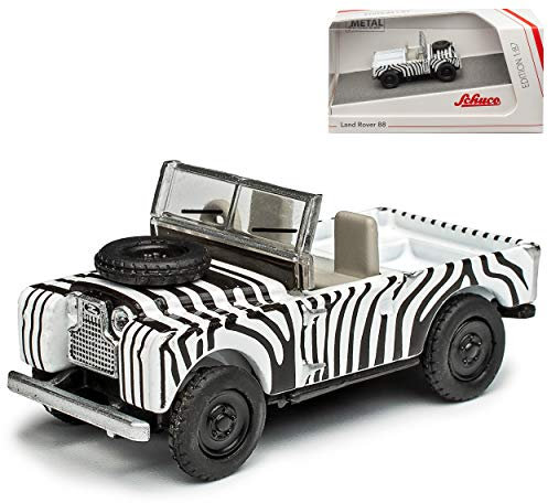Land R*o*v*e*r Defender 88 Weiss Schwarz H0 1/87 Schuco Modell Auto mit individiuellem Wunschkennzeichen