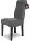 SCHEFFLER-Home Stuhlhussen Stretch Luna/Stuhlhussen 4er Set Anthrazit/elastische Flanell Stuhlabdeckungen/Stuhlhussen Schwingstühle 4er / Hussen Stuhl Überzieher mit Gummiband/Stuhlhussen Samt