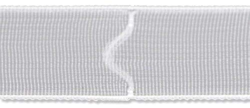 Interdeco Raffrolloband/Faltrolloband Transparent, 18 mm für Raffrollos, 3 Meter