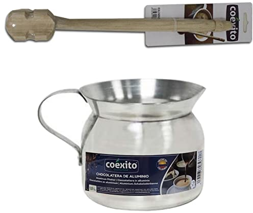 BOEMY Kit Chocolatera Colombiana 1,5 Litros + Molinillo de Madera original