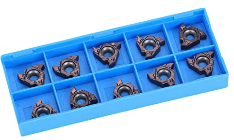 Gewindeschneidplatten, Hartmetall-Wendeschneidplatte mit hoher Härte 0,5-3,0 mm Steigung 16ER AG60 Glatte Spanabfuhr 60° Gewinde zum Drehen Halter für CNC-Drehmaschine für Stahl