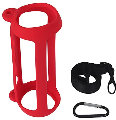 Case for JBL flip 6,JOYSOG Silicone Carrying Case Protect Pouch Sleeve Protector Cover Travel Bag with Shoulder Strap for JBL FLIP 6 Bluetooth Speaker (Red)