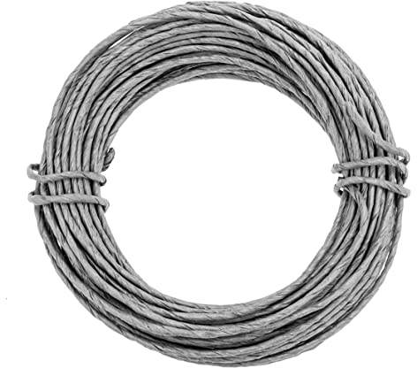 GLOREX 6 1280 235 - Papierdraht, 2 mm, Länge 10 m, silber, zum Basteln und Binden von Gestecken und Kränzen