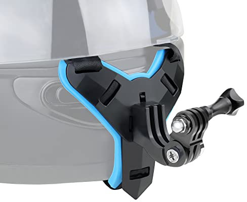 YALLSAME Helmet Chin Mount for GoPro Action Camera Go Pro Motorcycle Strap Attachment Full Face Helmet Rhino Mount Accessories for GoPro Hero 13 12 11 10 9 8 7 6 5 4 3 for High-Speed Racing Sport
