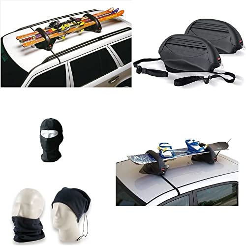 COMPATIBILE CON SKODA Octavia (1U) 4P dal 96 in poi 10 2 PAIA DI PORTA SNOWBOARD OPPURE 3 PAIA DI PORTASCI MAGNETICO MENABO PER TETTO AUTO PORTA SCI OMOLOGATO 38X27X55CM