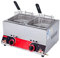 Freidora De Gas Industrial Profesional Freidora Comercial con Canasta Y Tapa Freidora De Acero Inoxidable para Encimera, para Restaurante Y Uso Doméstico