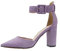 Rio Fiore Scarpe con Tacco, Décolleté Donna, Viola, 8.5 cm, Tessile, Tacco Largo, Cinturino alla Caviglia, 2062A-9-J-12 (Purple, 38 EU)