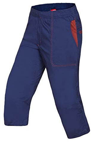 Ocun M Jaws 3/4 Blau - Atmungsaktive elastische Herren Baumwoll 3/4 Kletterhose, Größe S - Farbe Blue Dress
