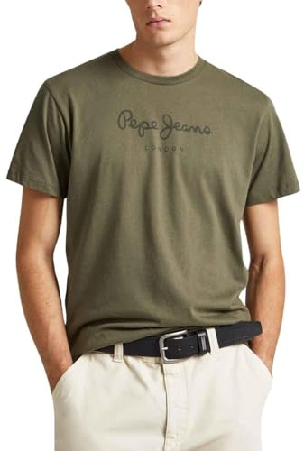 Pepe Jeans Eggo N Camiseta, Verde (Military Green), S Hombre