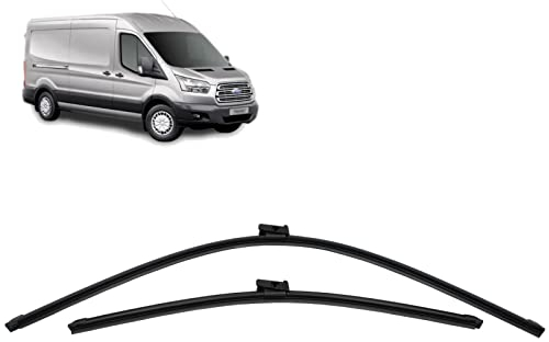 BIAREN Front Windscreen Flat Wiper Blade Set For Ford Transit Mk8 2014 Onwards GK3JS17528AA 2120669 BK3JS17528AA 1949449, Pair 30 21