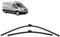 BIAREN Front Windscreen Flat Wiper Blade Set For Ford Transit Mk8 2014 Onwards GK3JS17528AA 2120669 BK3JS17528AA 1949449, Pair 30 21