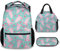 PAKKITOP Axolotl Rucksack mit Lunchbox und Federmäppchen-Set, 3-in-1 passende Kinder Mädchen Alter 6–8 Jahre, rosa Rucksäcke, niedliche Schulbüchertasche und Federmäppchen Bundle