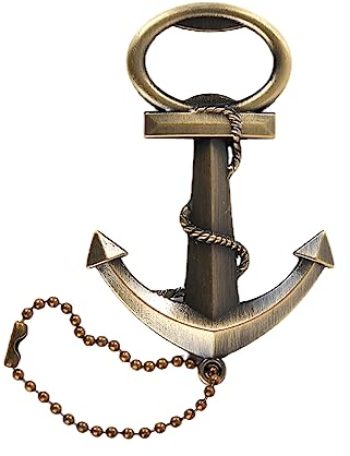 Tadipri Ouvre Ancre Porte-clés Bière Ouvre-Bouteille Rétro, Decapsuleur Biere Vintage, Décapsuleur Original avec Cap Catcher, Accessoire Bar Exterieur, Biere Cadeau Homme pour Papa, Amie et Collègue