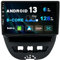 SXAUTO - 6G+128G - Android 14 IPS Autoradio für Toyota Aygo/Peugeot 107/Citroen C1 (2005-2014) - Eingebaut Carplay/Android Auto - Kamera + MIC - DAB Lenkradsteuerung Fast-boot 360-CAM -2 Din 10.1 Zoll