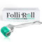 FolliRoll Derma Roller para cabello y piel, microagujas de titanio de 0,30 mm, para pérdida de cabello, cicatrices de acné y puntos oscuros, 192 agujas individuales reales con estuche de