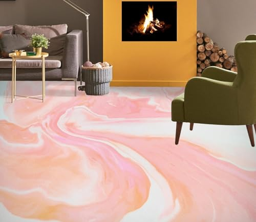 Benutzerdefinierte Selbstklebende Boden Wandtapete 3D-Rosa-Mix, 150 x 105 cm Bodenfliesen Aufkleber Wohnzimmer Studie Pvc Wasserdicht Tragen 3D Bodenbelag Tapete