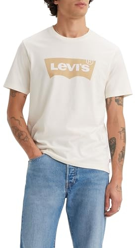 Levi's Men's Graphic Crewneck Tee T-Shirt, Core Bw Egret, S
