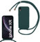 SLWYF Compatible with iPhone XR Crossbody Lanyard Case, Liquid Silicone Protective Phone Case with Strap Adjustable Neck Cord Necklace Soft Cover for iPhone XR, Dark green