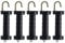 5 Pack Electric Fence Handles, Fence Gate Handle, Spring Gate Handle Insulators, Ranch Fence Accessories, Heavy Duty Insulated Gate Handle Grip Bar with Spring Tension Limiter for Fencing, Black