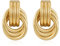 18K Knoten Tropfen Ohrringe, Tropfen Ohrringe Gold, Goldene Ohrringe Hängend für Damen, Hypoallergene Ohrringe Aus Messing, Athener Vintage-Mode, Geeignete Geschenke für Mädchen