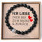 Premium Armband herren| Armband mit Natursteinen vulkanischer Lava und Mondstein| Geschenk für Männer, Geschenkidee für Teenager| Geschenke Geburtstag, Valentinstag,Ostern, Abschlussfeier (17-21cm)
