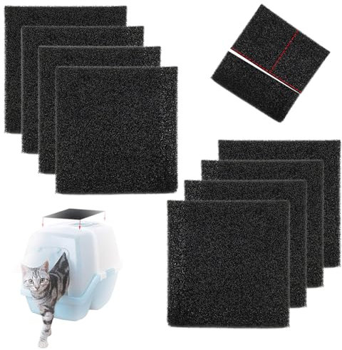 12 Pezzi Filtro a Carbone Attivo per Lettiera Gatti - Filtri di Ricambio
