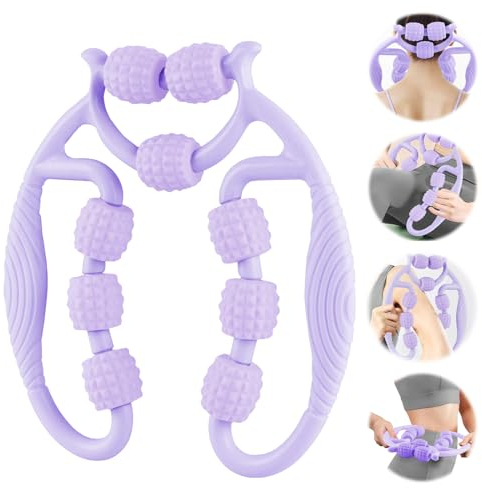Taozoey Rouleau de Massage Musculaire des Jambes, Rouleau de Massage Anti-Cellulite 360 °, Rouleaus de Massages des Jambes, Rouleaus de Massages 360, Soulage la Fatigue (Violet9)