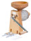 Schnitzer Country Handgetreidemühle mit großem Basaltmahlwerk und Holztrichter, stufenlos einstellbar