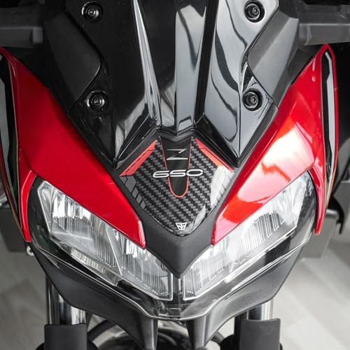 Resin Bike Aufkleber Motorrad Kompatibel Mit Kawasaki Z650 2024 Red/Ebony. Schutz Windschild vor Stößen und Kratzern. Aufklebersatz 3D-Harzklebstoff - Stickers Made in Italy
