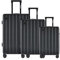 ETERNITIVE - Hartschalenkoffer Set mit 3 Trolley I Rollkoffer aus ABS I Größe: 75,5 x 65,5 x 55 cm I Reisekoffer mit 4 Rollen 360° I Koffer Handgepäck 37L 60L 99L I Trolley mit TSA-Schloss I Schwarz