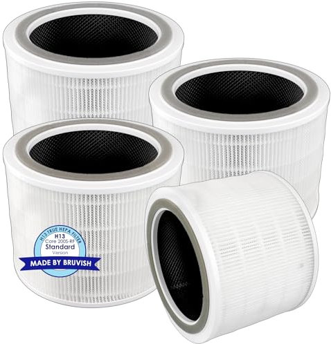 4 Pack Core 200S Replacement Filter Compatible with LEVOIT Core 200S Smart WiFi Air Purifier, Core 200S H13 True Hepa Filter, 3-in-1 Activated Carbon Filters HEPA, Compared to Part # Core 200S-RF