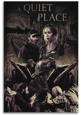 VZRSQZK Filmposter A Quiet Place, dekoratives Gemälde, Leinwand, Wandposter und Kunstdruck, modernes Familienschlafzimmer-Dekor-Poster, 40 x 60 cm