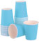 sourcing map Lot de 50 gobelets en papier jetables colorés de 255 ml - Jouets éducatifs créatifs - Fournitures d'artisanat - Gobelets en papier pour fêtes (bleu clair)