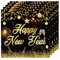 20St Silvester Servietten, Happy New Year, Deko 2025 Papierservietten, Tischdeko Schwarz Gold, Neujahr Partyservietten Party Zubehör, 33x33cm