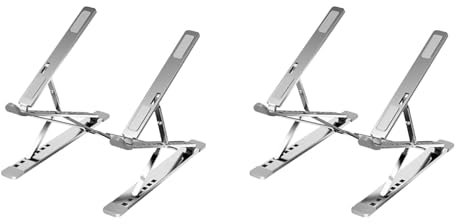 OSALADI 2 Pcs Computer Stand Adjustable Notebook Stand Laptop Riser for Desk Laptop Stand Computer Monitor Mount Cooling Rack Supply Foldable Lapdesk Aluminum Alloy