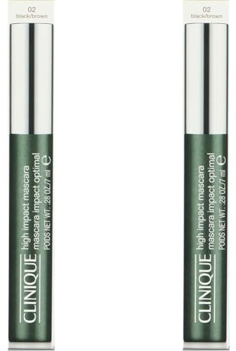Clinique High Impact Mascara Brightening Schwarz/Braun,(Umverpackung kann abweichen), 7 ml (2er Pack)
