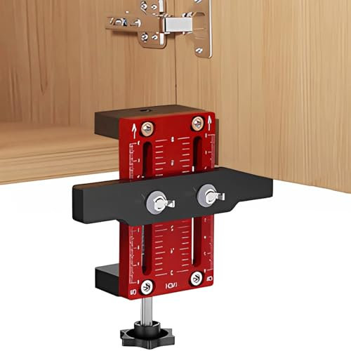 Adjustable Cabinet Door Installation Positioner - Tool Cabinets Jig, Woodworking Tools Positioner, Adjustable Cabinet Hinge Jig, Carpenters Tools Suitable for Cabinet Doors with Thickness of 1-6 cm