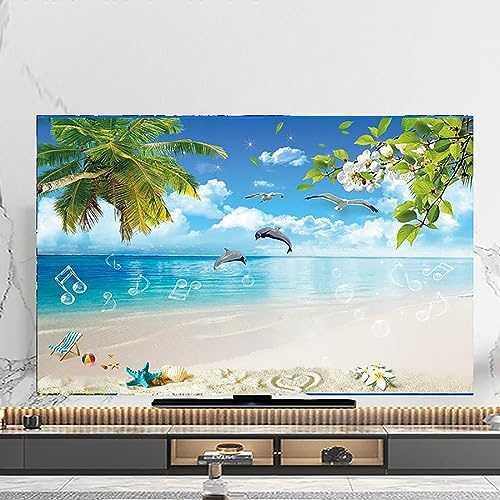 WYKLPMVXQ TV-Staubschutz für den Innenbereich, Flüssigkristall-Display-Schutzhülle, staubdichter TV-Displayschutz, Desktop-Universal-Display-Abdeckung, TV-Staubschutz(Color4,49-52inch)