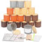 MILIVIXAY Lot de 20 pots à bougies d'automne de 113,4 g avec couvercles et kits de fabrication de bougies – Petits pots à bougies vides en vrac pour la fabrication de bougies – Récipients à épices,