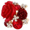 Anello a forma di rosa con fiore – anello regolabile con rosa rossa, per donne e ragazze, avvolgente floreale, comodo anello con fiore di rosa per moglie, madre, Refer to description, riferimento
