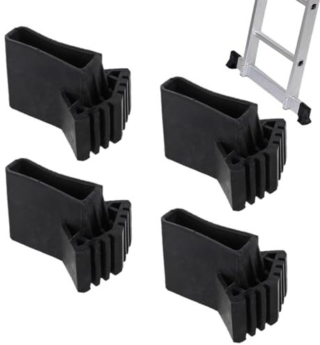 4Pcs Ladder Feet Covers, Non-Slip Rubber Pad Foot Stabiliser for Step Ladders, Universal Extension Ladder Folding Ladder Accessory