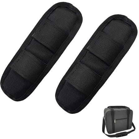 2PCS Shoulder Strap Pad Shoulder Pad Air Cushion Anti-Slip Bag Strap Pad Removable Luggage Bags Shoulder Strap Pads Breathable Backpack Pads for Backpack Camera Laptop Messenger Guitar(Black)