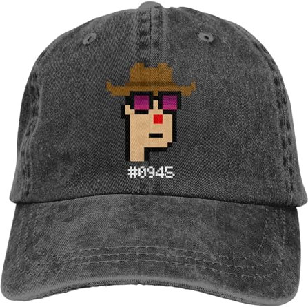 MTBDD Gorras de béisbol CryptoPunks #0945 White Gorras de béisbol Gorra de Visera NFT Tokens no Fungibles Sombreros de sombrilla para Hombres Regalo