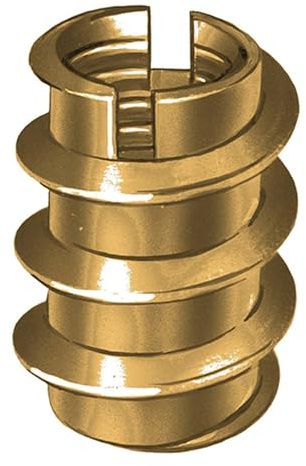 RAMPA MUFFEN/Gewindemuffe/Gewindeeinsatz/Einschraubmutter TYP A, Stahl Messing, M3 Innengewinde (d). 6mm Durchmesser (D) X 8mm Länge (L), 100 Stück