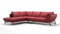 Sofanella Leder Ecksofa Estella - Designer Sofa L-Form Ausrichtung Links - Hochwertiges Ledersofa verstellbar - Wandfrei stellbar - Rot