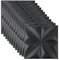 3D Wandpaneele 3D Paneele PVC Platte 3D Blütenform Wandpaneele 3D Wall Panels Fassadenverkleidung Deckenplatten Gaming Wall Panels Paneele Tapete Schwarz für Wohnzimmer, Schlafzimmer 12 Stück