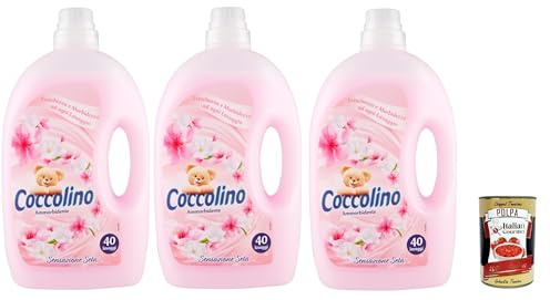 Coccolino Ammorbidente, Weichspüler Verdünnt seidiges Gefühl, 3x 3 Liter + Italian Gourmet polpa 400g