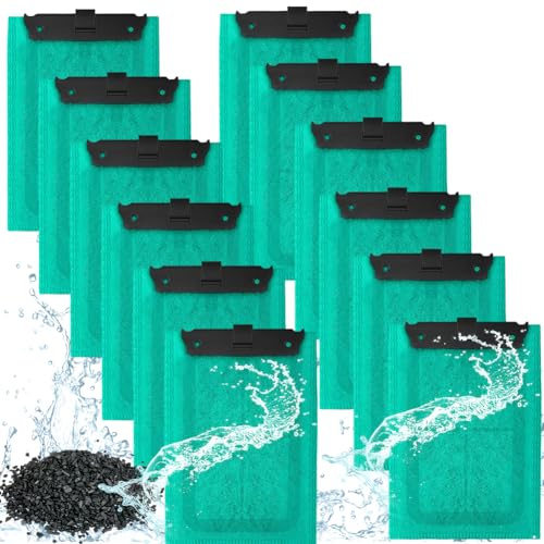 12 Stück Packungen Carbon Filterpatronen für Tetra EasyCrystal ﻿Filtersatz C250/300, Ersatz Filterpads mit Aktiv-Kohle und Zeolithe, Aquarium Ersatzfilter Filterpads, für schnellen und sauberen Filter