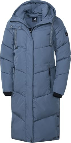 Patsy & Lou Winterjacke Damen, Wintermantel Damen lang, warmer Steppmantel mit Kapuze, modisch, leicht, mit voller Bewegungsfreiheit trotz langer Länge, Gr. 36-48